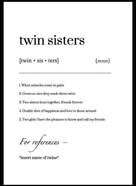 Quotes For Twins Sisters, Contact Names For Twin Sister, Twin Sister Birthday Quotes, Twins Quotes Sisters, Twin Sisters Quotes, Twins Sisters Aesthetic, Twin Sister Quotes, Twin Sisters Aesthetic, Twinning Caption