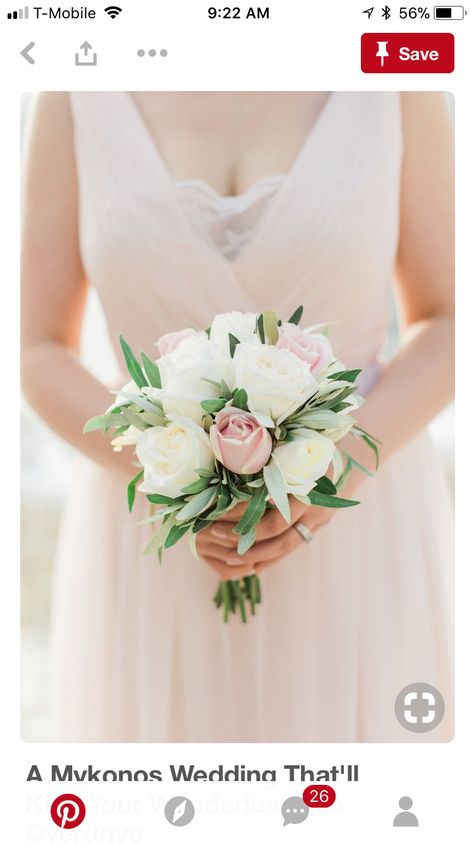 Bridesmaids Small Wedding Bouquets, Greenery Wedding Bouquet, Mykonos Wedding, Wedding Bouquets Pink, Greece Wedding, Wedding Boho, Bouquet Of Flowers, Bridesmaid Flowers, Bride Bouquets