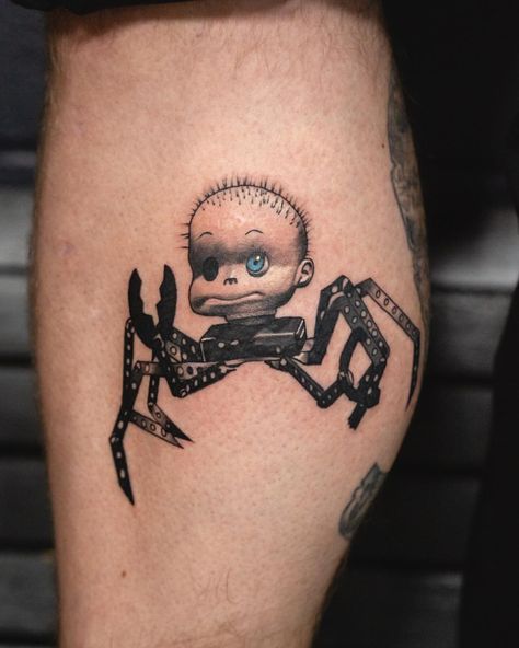 Demon Inside Tattoo, Disturbing Tattoos, Puppet Tattoo, Sinister Tattoos, Horror Tattoo Ideas, Horror Tattoos, Emo Tattoos, Monster Tattoo, Armband Tattoos