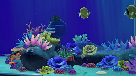 Acnh Aquarium, Animal Crossing Aquarium, Acnh Museum, Aquarium Museum, Coral Reef Aquarium, Reef Aquarium, Coral Reef, Animal Crossing, Coral