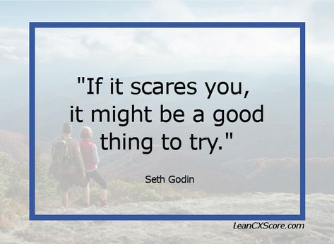 Leadership Quote - If It Scares You, it Might Be a Good Thing To Try Negative Comments, Seth Godin, Do It Anyway, Leadership Quotes, You Tried, Deck Of Cards, Fails, Good News, True Stories