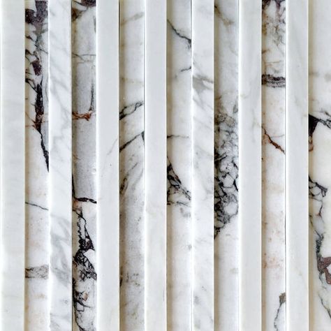 Fluted Marble Texture, Fluted Stone, Backsplash Kitchen Tile, Modern Bathroom Tiles, Fluted Marble, Marble Pattern Texture, Dimensional Tile, Geometric Stone, Modern Bathroom Tile