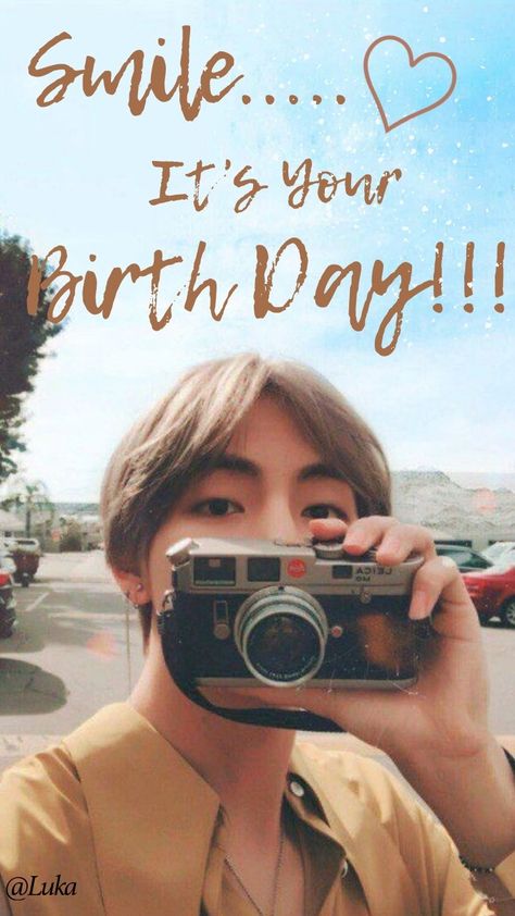 Happy Birthday My Bestie, Sweet Happy Birthday Messages, Bts V Birthday, Words For Best Friend, Funny Birthday Message, Happy 19th Birthday, Bts Eyes, Bts Happy Birthday, Birthday Flags