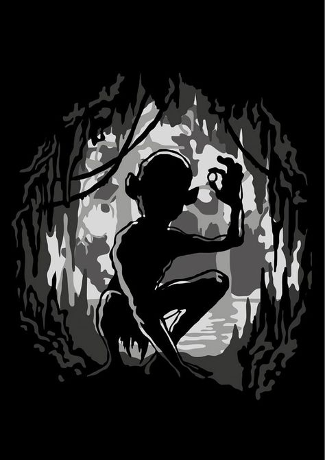 The Lord Of The Rings Gollum, Lord Of The Rings Escape Room, Lotr Poster, Lord Of The Rings Gollum, Lord Of The Rings Art, Lord Of The Rings Tattoo, The Fellowship Of The Ring, Lotr Art, Silhouette Painting