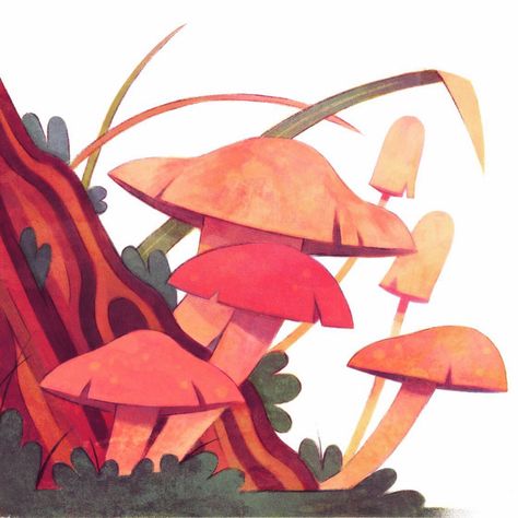 Fungi Illustration, Book Illustration Art, Plant Drawing, Mushroom Art, Plant Illustration, Plant Art, Nature Illustration, Environmental Art, Children's Book Illustration