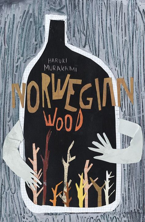 Norwegian Wood book covers on Behance Norwegian Wood Book, Typography Book Cover, Minimalist Book Cover, Photo Book Cover, Book Cover Art Diy, Book Cover Art Design, Book Cover Background, Childrens Book Cover, Penguin Books Covers