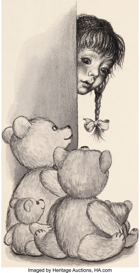 GARTH WILLIAMS (American, 1912-1996). The Tall Book | Lot #78828 | Heritage Auctions Teddy Bear Cartoon, Garth Williams, Pencil Drawings Of Flowers, Children Sketch, Cool Pencil Drawings, Art Drawings Sketches Pencil, Book Drawing, Nature Art Painting, Pencil Art Drawings