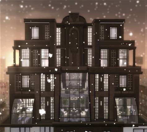 Sims 4 Penthouse, House Decals, Sims 4 House Plans, Sims Building, Bustling City, A Frame House, Open Layout, Sims 4 Build, Window Pane