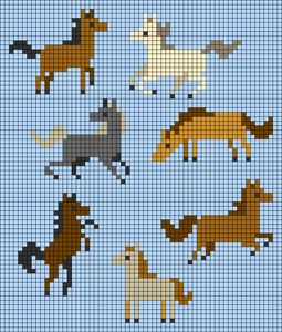 Horses Cross Stitch Patterns, Knitting Horse Pattern, Alpha Patterns Horse, Horse Cross Stitch Patterns, Pixel Horse, Horse Cross Stitch, Cross Stitch Horse, Seed Bead Jewelry Patterns, Easy Perler Beads Ideas