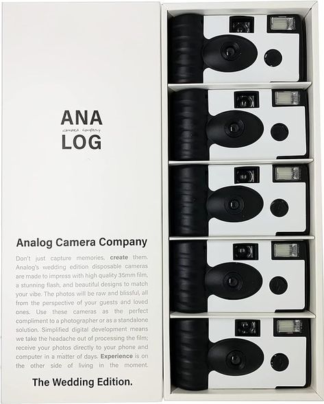 Amazon.com : Analog Wedding Disposable Camera (Pack of 5) | 35mm Film Single-Use Camera w/Flash, 27 Exposures, Simple Development (White) : Electronics Branded Disposable Camera, Disposable Camera Design, Custom Disposable Camera, Disposable Camera Cover, Disposable Camera Wedding, Disposable Film Camera, Camera Brand, 35 Mm Film, Festival Booth