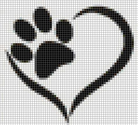 Love dog Prairie Schooler Cross Stitch Charts, Cross Stitch Silhouette, Mochila Crochet, Cat Cross Stitches, Animal Knitting Patterns, Fillet Crochet, Crochet Quilt, Cross Stitch Bird, Cross Stitch Heart