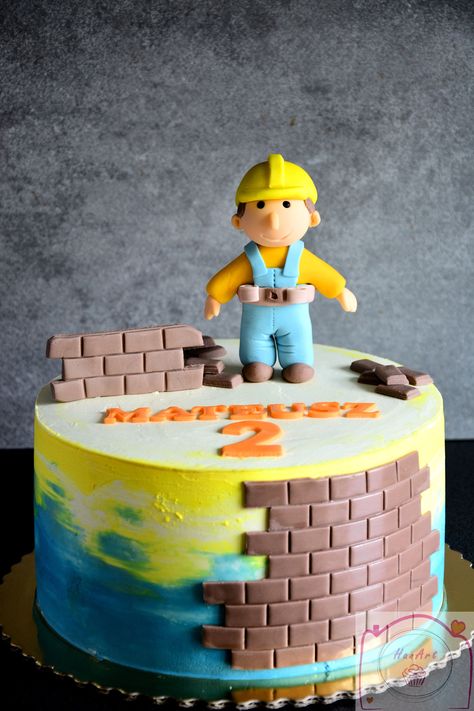 Builder Cake, Fresh Fruit Cake, Construction Worker, Fruit Cake, Fresh Fruit, Fondant, Fruit, Cake, Quick Saves