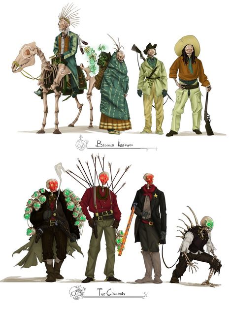 Fantasy Cowboy, Fantasy Western, Ghost Mountain, D D Races, Weird West, American Gothic, Cowboy Art, Western Design, Fantasy Creatures Art