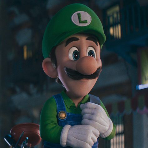 Luigi, voiced by Charlie Day, in the “Super Mario Bros Movie” (2023). Luigi Super Mario Bros Movie, Mario And Luigi Pfp, Luigi Mario Movie, Luigi Movie, Super Mario Smash Bros, Luigi Pfp, Mario Smash, Super Mario Luigi, Luigi And Daisy