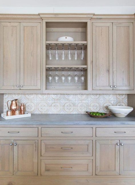 Love this palette for our kitchen! Kitchen Concrete Countertops, Marie Flanigan Interiors, Stained Kitchen Cabinets, Marie Flanigan, Outdoor Kitchen Countertops, Oak Kitchen Cabinets, Concrete Kitchen, Patio Style, Cabinets Diy