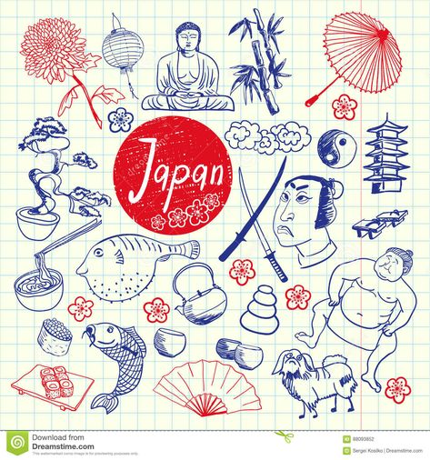 Japan Doodle Art, Japan Aesthetic Drawing, Notebooks Ideas, Journal Pics, Whiteboard Art, Collection Illustration, Travel 2024, Bonsai Flower, Pen Drawings