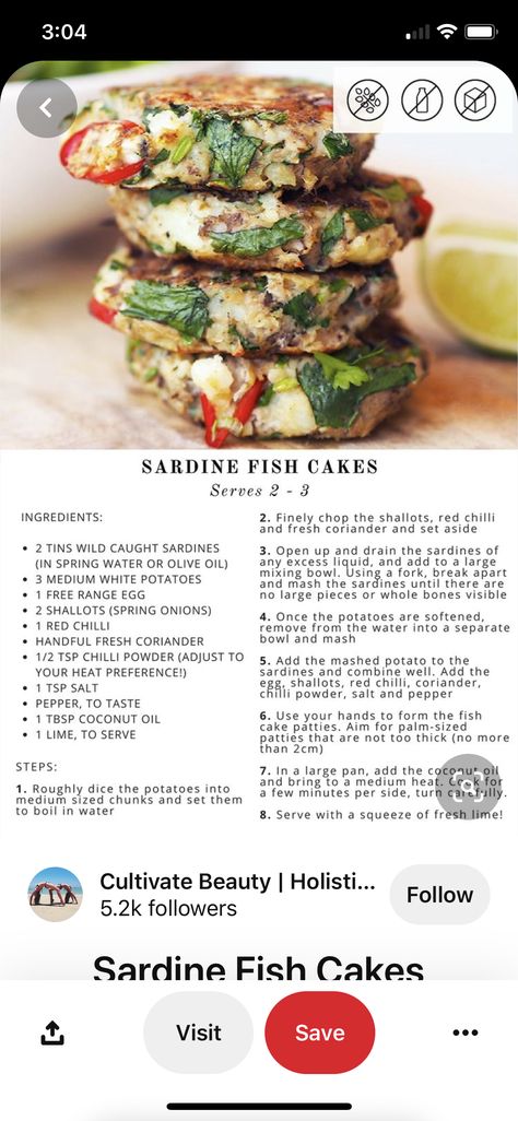 Sardine Fish, Fish Fillet Recipe, Fish Cakes Recipe, Sardine Recipes, Unique Snacks, Fish Cakes, Snack Craving, Fresh Salad, Fish Cake