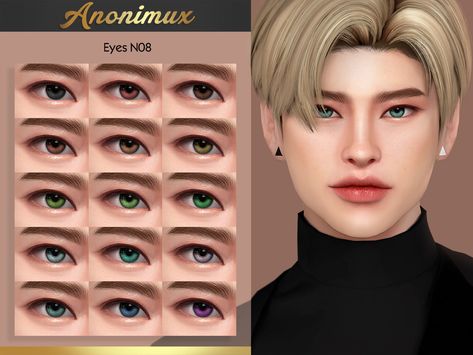 The Sims Resource - Eyes N08 Sims 4 Cc Nose, Aesthetic Sims, Sims 4 Cc Eyes, Baby Boy Hairstyles, Hair Man, Decals Codes, The Sims 4 Skin, Makeup Cc, Guys Eyebrows