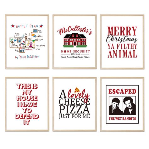 PRICES MAY VARY. Conversation Starter: These posters not only add a humorous twist to your holiday decorations but also serves as a fantastic conversation starter among guests, sparking fond memories of the beloved Home Alone film and creating a festive, lighthearted atmosphere at your party. High-Quality Materials: The posters are printed on 250gsm premium paper, which ensures a sturdy and durable feel. The use of high-quality paper also enhances the clarity and vibrancy of the artwork, making Home Alone Decorations, Home Alone Party Ideas, Home Alone Christmas Party, Home Alone Christmas Decorations, Home Alone Party, Prints For Room, Home Alone Christmas, Christmas Bathroom Decor, Xmas 2024