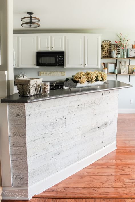 Reclaimed Kitchen, Kitchen Island Makeover, Shiplap Kitchen, Kitchen Bar Design, Reclaimed Wood Kitchen, Design Room, Up House, Trendy Kitchen, Updated Kitchen