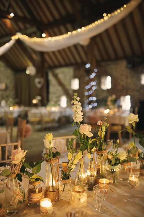 Wedding Jars, Wedding Table Seating, Flowers In Jars, Rustic Wedding Flowers, Barn Weddings, Reception Flowers, Whimsical Wonderland Weddings, Wedding Rustic, Rustic Barn Wedding