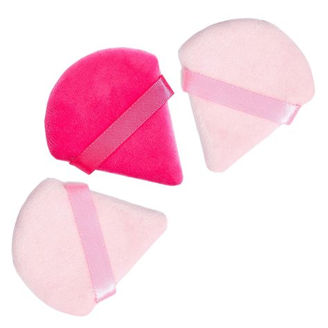 LAC 3 Powder Puff Face Triangle - Reusable Mini Velvet Make up Sponges for Pressed and Loose Foundation No Latex (Pink) : Amazon.co.uk: Beauty Application Of Makeup, Make Up Sponge, Sponge Makeup, Powder Products, Makeup Puff, Foundation Sponge, Powder Puffs, Pink Amazon, Eye Contour