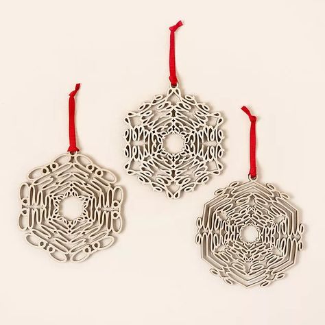 The 14 Most Unique Christmas Ornaments of 2022 | by PEOPLE Snowflakes Real, Uncommon Goods, Unique Christmas Ornaments, Wood Ceramic, Cool Christmas Trees, Unique Holiday Gifts, 3d Laser, Lasercut Design, Snowflake Ornaments