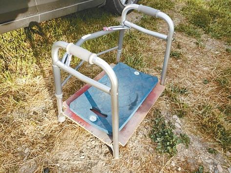 “After my wife, Linda, told me she would like a garden kneeler, I looked around but everything I found was either too expensive or just wobbly junk,” says Lee Hartman.   “I bought a rolling... Farm Show, Garden Kneeler, Budget Garden, Seasonal Garden, My Wife, A Garden, I Shop