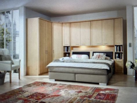 Storage Bedroom Ideas, Overbed Storage, Narrow Drawers, Comfort Bed, Light Wood Finish, Bed Unit, Italian Bedroom, Wardrobe Bed, Leather Bed Headboard