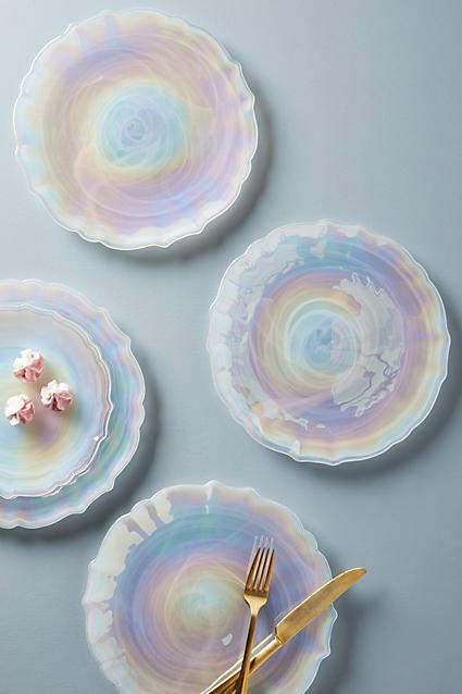 Anthropologie Quant Dinner Plates, Set of 4 #rainbow #unicorn Anthropologie Dishes, Anthropologie Home Kitchen, Retro Dinnerware, Unique Tableware, Anthropologie Kitchen, Smeg Kitchen, Retro Kitchenware, Smart Tiles, Dish Ceramic