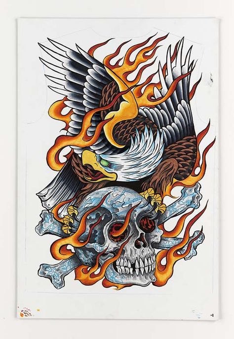 Lot - Black Heart Tattoo Flames Traditional Tattoo, Harley Davidson Eagle Tattoo, New School Tattoo Designs, Harley Davidson Tattoo, Harley Tattoo, Traditional Eagle Tattoo, Black Heart Tattoos, Harley Tattoos, Americana Tattoo