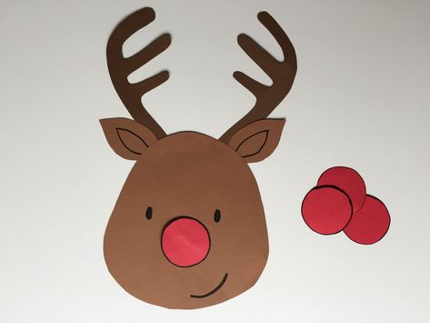 Pin the Nose on the Reindeer | DIY for Beginners | KiwiCo Reindeer Diy, Diy For Beginners, Christmas Art Projects, Reindeer Games, Reindeer Face, Holiday Party Games, Holiday Christmas Party, Diy Projects For Beginners, Holiday Games