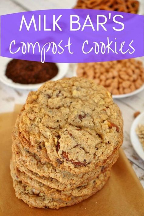 Compost Cookies Recipe, Momofuku Recipes, Milk Bar Recipes, Compost Cookies, Momofuku Milk Bar, Christina Tosi, Cereal Milk, Milk Ice Cream, Milk Bar