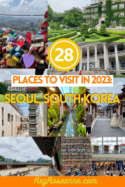 28 Places to Visit in Seoul, South Korea in 2023 Pin South Korea Attractions, Places To Visit In Seoul Korea, Seoul Bucket List, Seoul Things To Do, Things To Do In South Korea, Soul South Korea, Korea Attractions, South Korea Architecture, Seoul Places To Visit