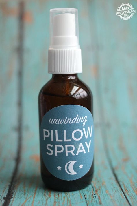 Perfect for calming kids before bed, this unwinding pillow spray is easy to make! Linen Spray Essential Oils, Coconut Oil Body Butter, Lavender Pillow Spray, Hollistic Health, Holistic Skincare, Lavender Pillow, Skincare Recipes, Lavender Crafts, Coconut Oil Body