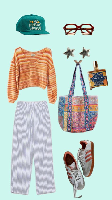 Eclectic Outfit, Outfit Flat Lay, Granola Outfits, Eclectic Outfits, Colorful Wardrobe, Cute Preppy Outfits, Todays Outfit, Comfy Fashion, Really Cute Outfits