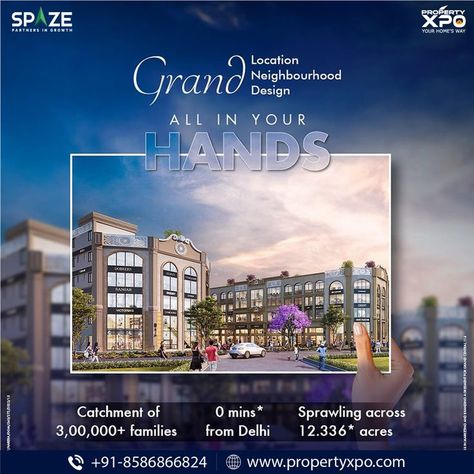 Grand Central 114 - Grandest SCO Plots in Gurugram Follow: Propertyxpo.com Call Us: 8586866824 Spaze Group is one of the prominent builders offering luxurious commercial and residential properties. This time the group is back with one of its best (ICB)Independent commercial buildings named Spaze Grand Central 114. RERA Registration for Grand Central 114 Project. This property has been located in sector 114 Gurugram. Commercial Property Design, Luxury Advertising, Cosmetics Advertising, Property Ad, Graphic Design Portfolio Cover, Photoshop Tutorial Typography, Real Estate Ads, Real Estates Design, Commercial Ads