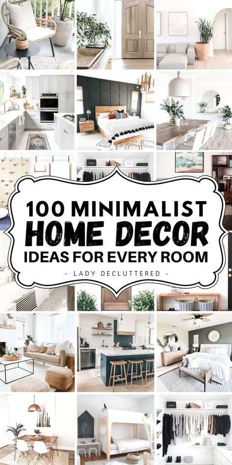 100 Minimalist Home Decor Ideas for Every Room Minimalist Decorating, Minimalist Home Decor Ideas, Minimalist Living Tips, Minimalist Dekor, Simple Living Room Decor, Minimalist Living Room Decor, Minimalist Apartment, Minimalist Kitchen Design, Small Apartment Living Room