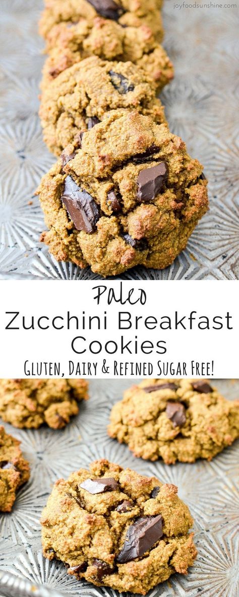 Healthy Zucchini Cookies, Zucchini Breakfast Cookies, Sneaky Veggies, Zucchini Breakfast, Paleo Zucchini, Nz House, Weight Watcher Desserts, Energy Food, Cookies Healthy