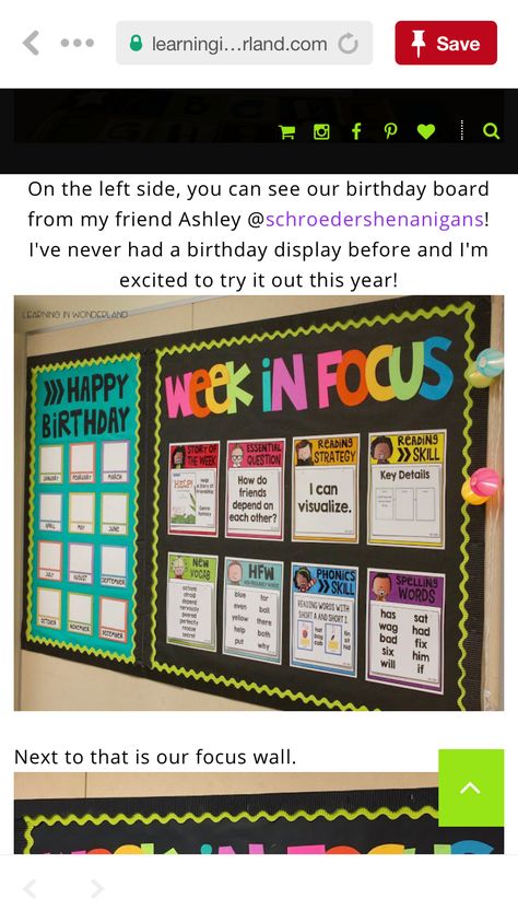 Kindergarten Bulletin Boards Focus Walls, Hmh Focus Wall, Heart Words Bulletin Board, Word Wall Kindergarten, Objectives Board, School Counseling Bulletin Boards, Counseling Bulletin Boards, Kindergarten Bulletin Boards, Elementary Classroom Themes