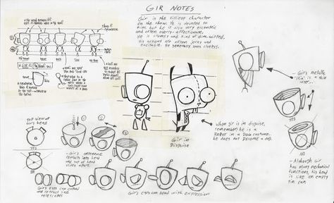 NickALive!: Abrams to Release 'The Art of Invader Zim' Book on Tuesday, July 28, 2020 Invader Zim Gir, Zim Gir, 2d Character Animation, Scott Pilgrim Comic, Invader Zim Characters, Flash Sheet, Character Model Sheet, Character Model, Model Sheet