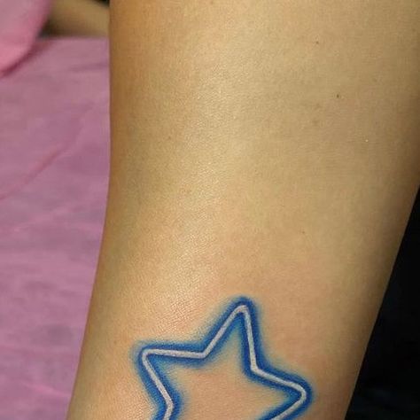 Black Rabbit Tattoo on Instagram: "We’re still thinking about this amazing✨neon star✨ tattooed by @kaitlin.tattoos 😍 . . . #neontattoo #star #startattoo #colortattoo #blackrabbittattoo #rva #tattooartist #neon #tattooshop #tattoo" Neon Lights Tattoo, Black Rabbit Tattoo, Lights Tattoo, Neon Tattoo, Rabbit Tattoo, Light Tattoo, Rabbit Tattoos, Black Rabbit, Blue Lighting