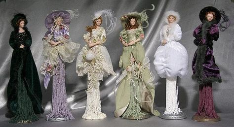 Have you ever heard of Tassel Dolls? I came across one recently and wondered what they were. I tried to do some research but it is very limi... Tassel Dolls, Tassel Crafts, Doll Ornaments, Popular Crafts, Porcelain Lamp, Half Dolls, Pin Doll, Porcelain Roses, Porcelain Jewelry