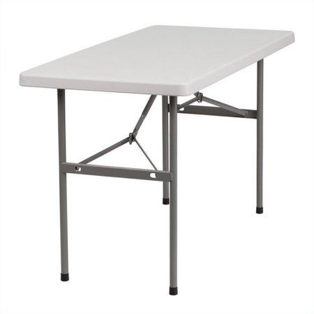 Flash Furniture 24''W x 48''L Granite White Plastic Folding Table Plastic Folding Table, How To Clean Granite, Training Tables, Foldable Table, White Table Top, Banquet Tables, Under The Table, Blow Molding, White Table