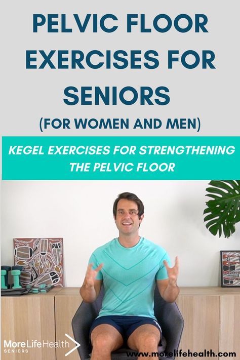 Join me (Mike - Physiotherapist) for some exercises and more to help strengthen the muscles of your pelvic floor. Use this video to help give relief from your symptoms and improve the strength of your pelvic floor (important if you have issues with incontinence). #morelifehealth #pelvicfloor #seniorsexercises #kegel Pelvic Floor Exercises Strengthen, Kegel Exercise Pregnancy, Pelvic Floor Exercises For Incontinence, Men’s Pelvic Floor Exercises, Incontinence Exercises, Excercise Pelvic Floor, Relax Pelvic Floor Muscles, Kegal Exercises, Bladder Exercises