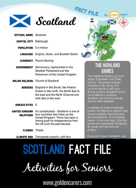 Scotland Fact File Multicultural Fair, Scotland Poster, Trip List, Scotland Culture, Kids Play Equipment, Scottish Parliament, Poster Project, Scottish Culture, Country Facts