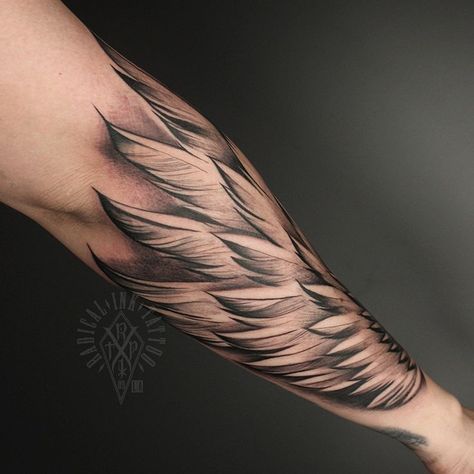 Wing Tattoo Hand, Forearm Wing Tattoo Men, Forearm Wing Tattoo, Wing Tattoo Arm, Tattoo Plume, Forest Forearm Tattoo, Eagle Wing Tattoos, Alas Tattoo, Wing Tattoo Men