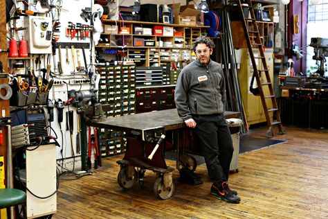 Music Workstation, Garage Systems, Tom Sachs, Garage Diy, Art Studio Design, Workshop Studio, Studio Workshop, Workshop Tools, Artist Studios