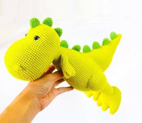 Crochet T-rex, Crochet Dinosaur Patterns, Easy Amigurumi Pattern, Crochet Hippo, Double Crochet Decrease, Crochet Panda, Crochet Dinosaur, Crochet Decrease, Free Pdf Pattern