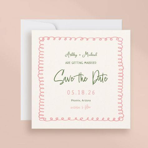 Handwritten Pink and Green French Wedding Menu  Zazzle Champagne Tower Wedding, Wedding Drink Bar, Vintage Wedding Signs, Gift Table Signs, Green French, Simple Invitation, Mr And Mrs Wedding, Save The Date Postcards, French Wedding